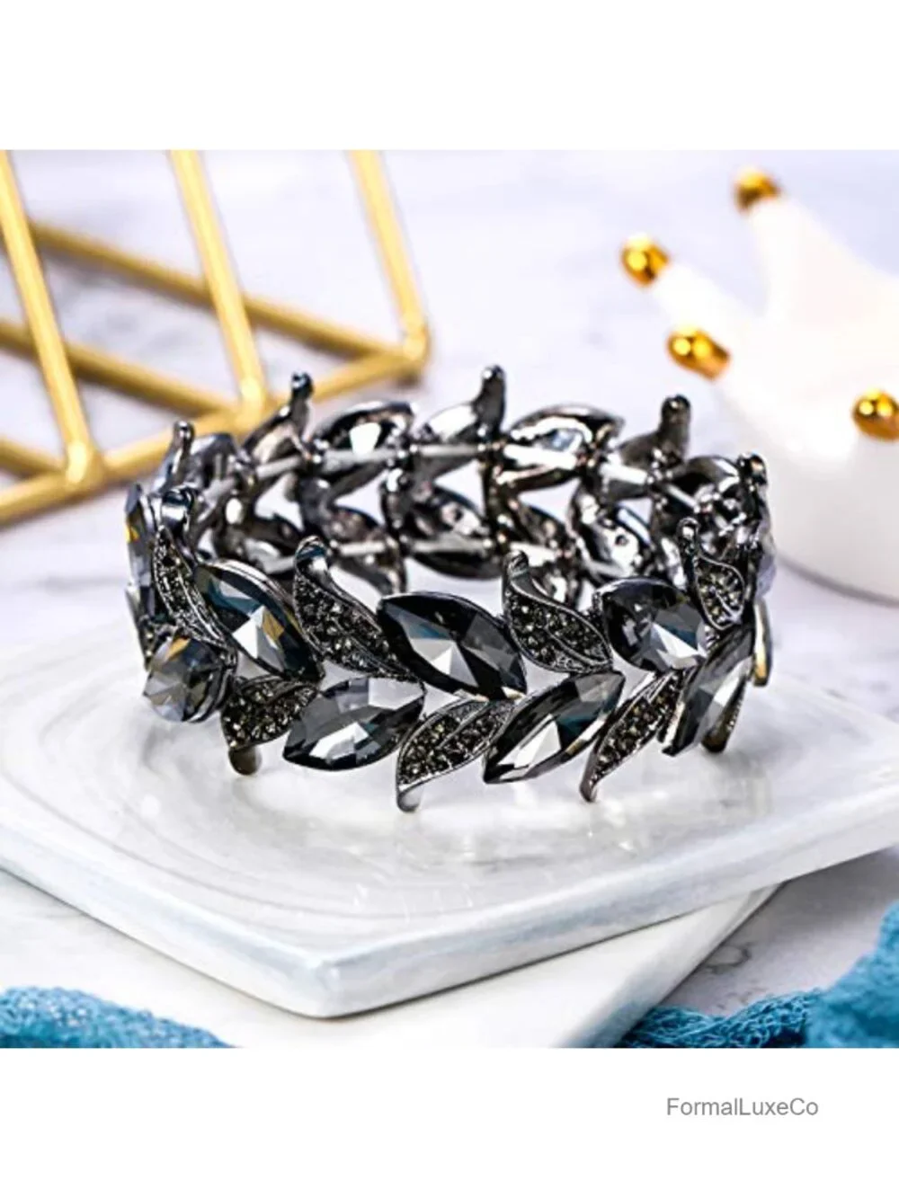 Bridal Stretch Bracelet for Women Wedding Prom Crystal